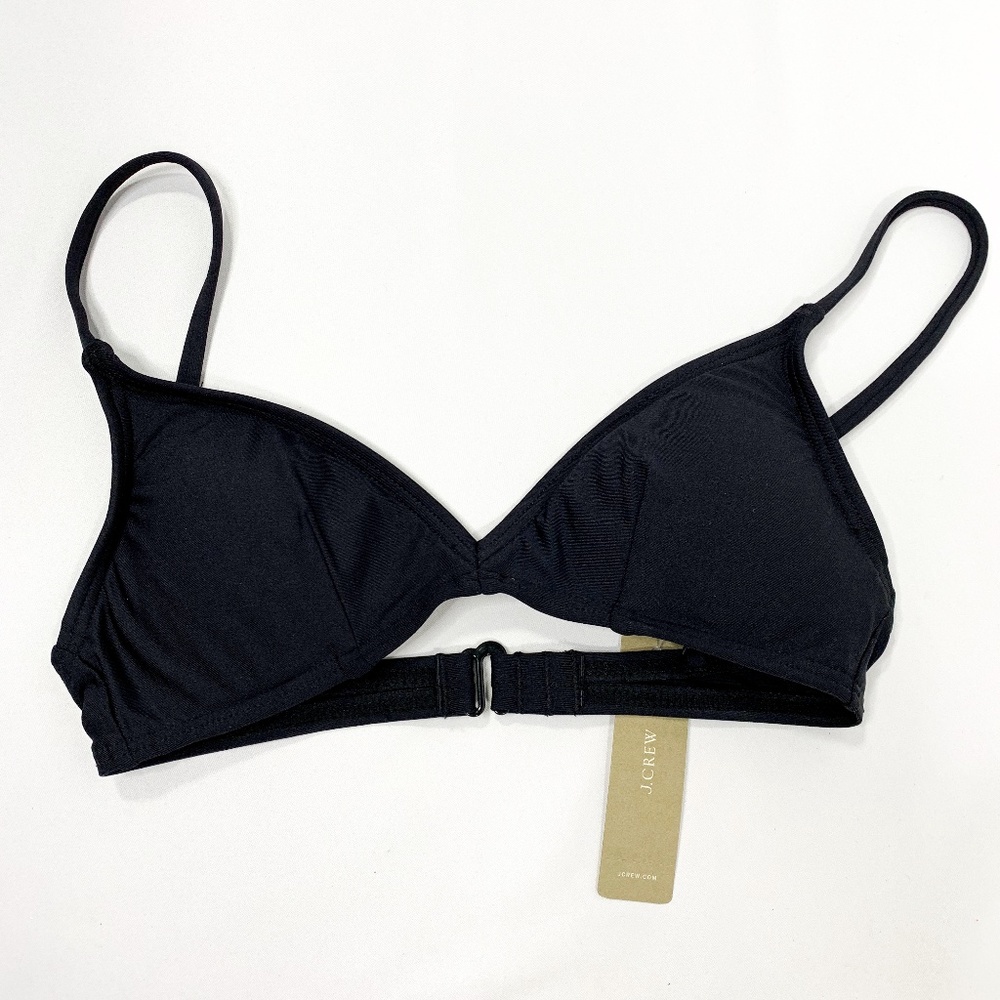 J. CREW French Black Bikini Top Classic Chic - Picture 3 of 7
